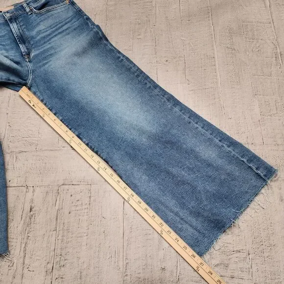 7 For All Mankind Ultra High Rise‎ Cropped Jo Jeans Luxe Vintage Blue Size 31